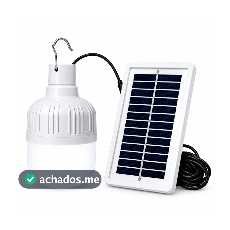 80w/100w/150w Painel Solar Portátil - Lâmpada LED para Camping - 2,6M - Emergências ao Ar Livre