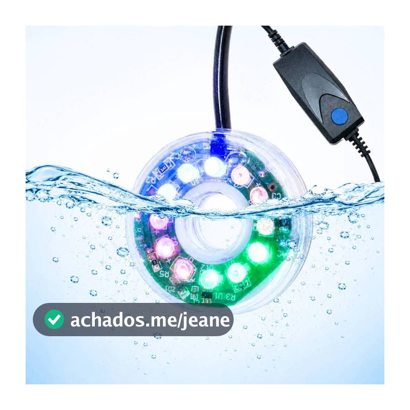 Led Submerso para fontes Aquário Cascata a prova de água Bivolt 12 leds colorido