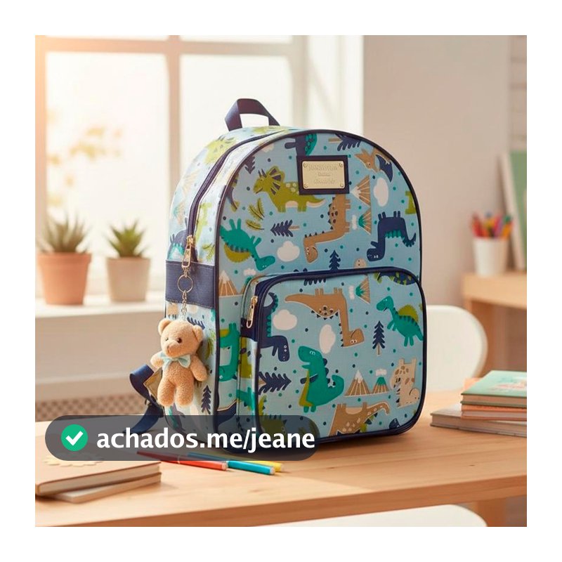 Mochila Maternidade Menino e Menina Bolsa de Costas Passeio Creche Escola C/ Detalhe Urso
