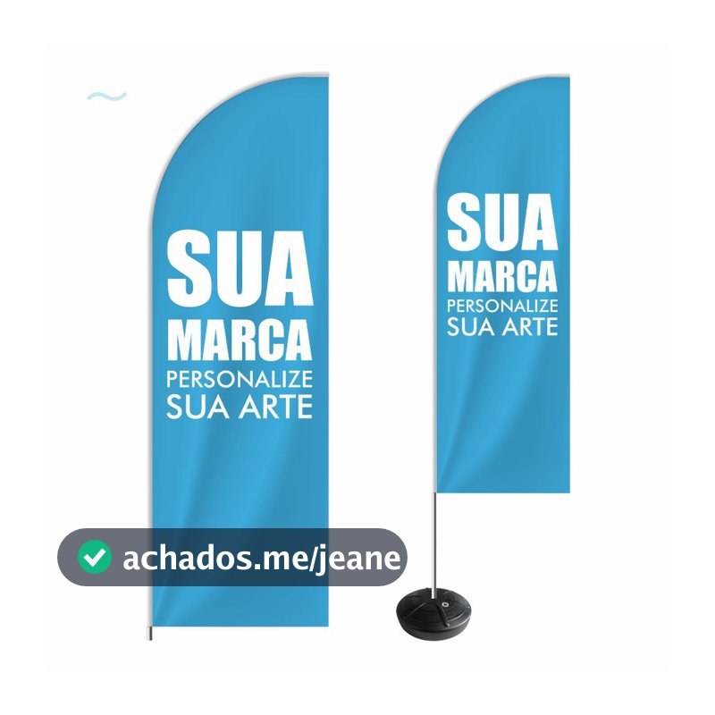 Wind Banner Personalizado para seu negocio loja Dupla Face 2,8mt Completo Personalize Sua Marca
