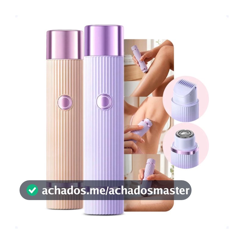 Aparelho de Depilação Feminino Sem Fio Com Cabeça Dupla Bivolt Depilador Recarregável USB Portátil