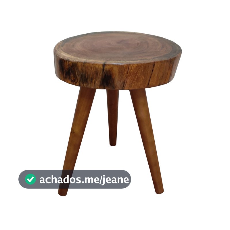 Banco Mesinha Rústico Pé Palito Tronco Bolacha Tora de Árvore