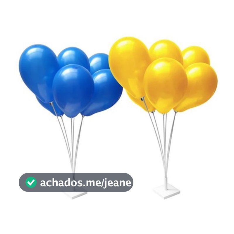 2 Suportes de plástico para 6 balões (bexigas) de mesa - 30cm