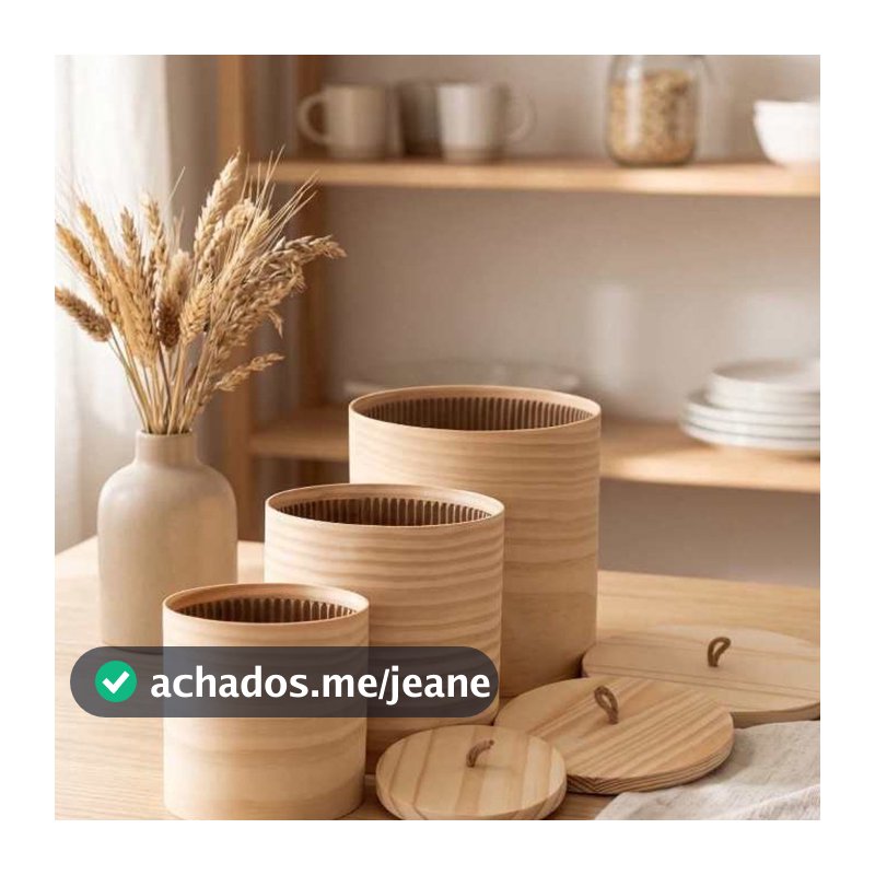 TRIO DE BALDINHOS LINHA ROSE MADEIRA PINUS PREMIUM P, M e G PERFEITO PARA DECORAÇÃO ORGANIZAÇÃO