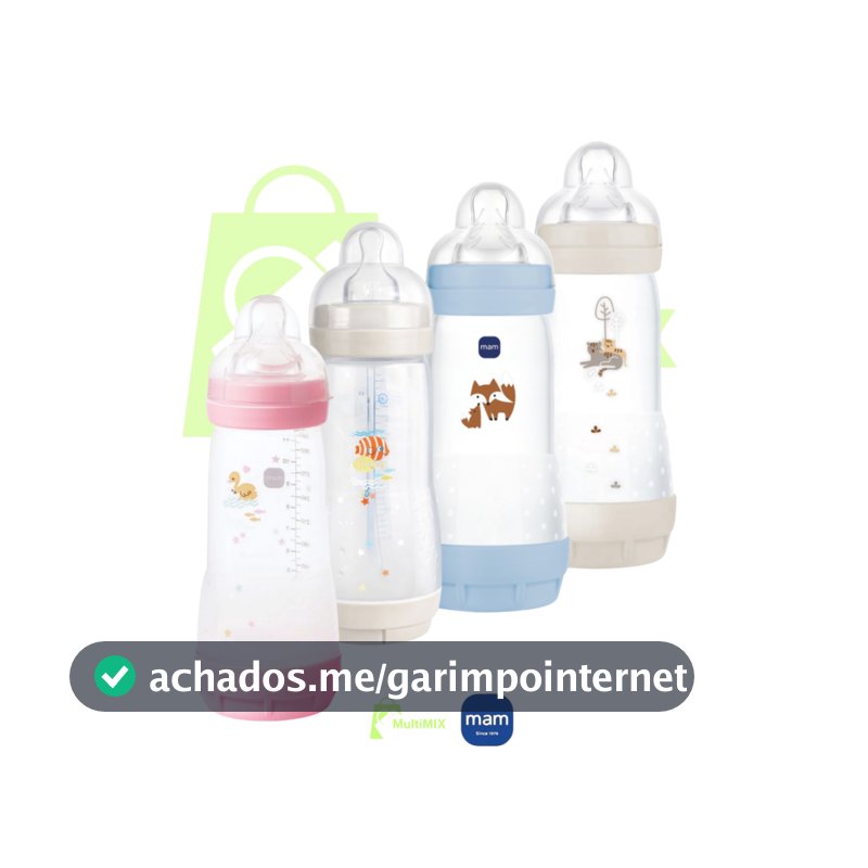 Mamadeira MAM Original Anticólica Easy Start 320ml +4 Meses Fluxo Rápido Lacrado Bebê ENVIO IMEDIATO