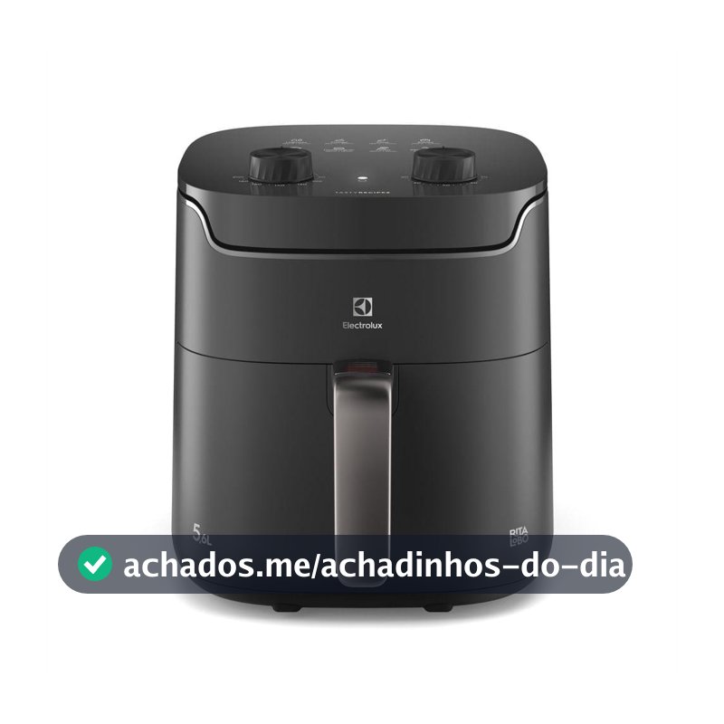 Air Fryer Electrolux por Rita Lobo 5,6L Cinza Efficient Economia de Energia 1400W (EAF40)