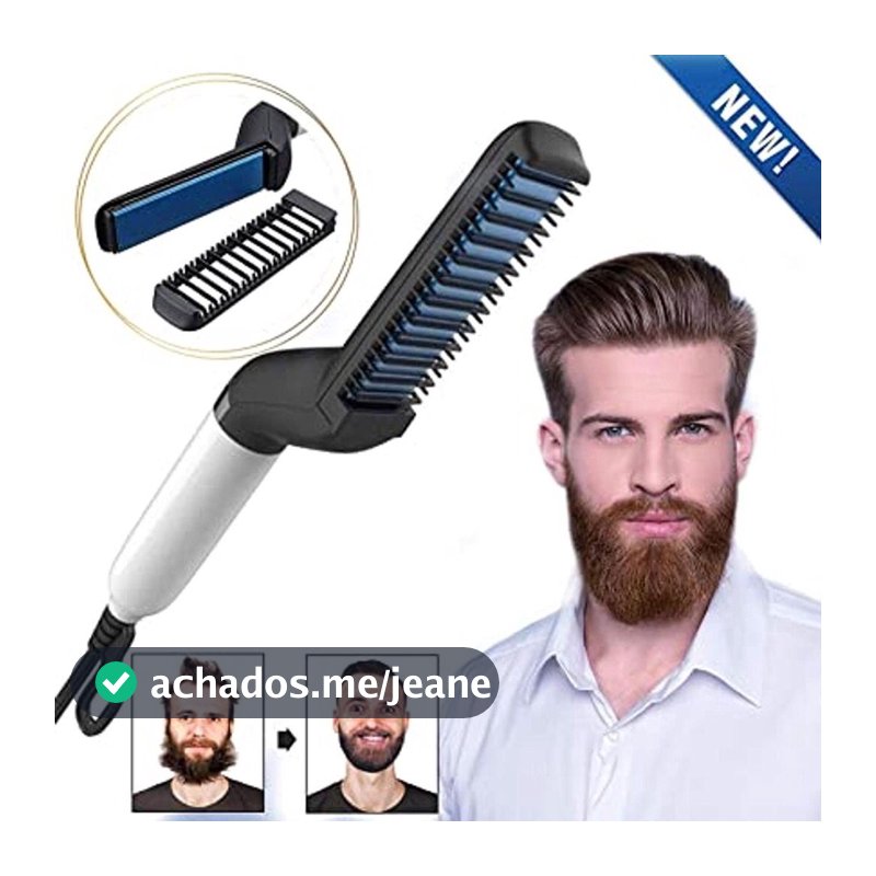 Chapinha Modelador Portátil para Cabelo e Barba Masculino com Pente