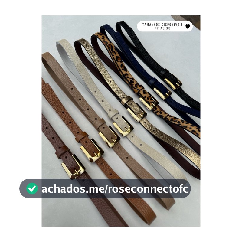 Cinto Feminino COURO LEGÍTIMO 1.5 cm