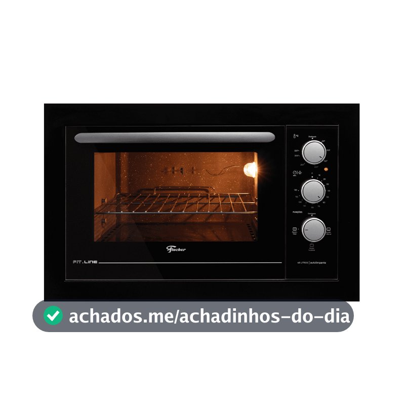 Forno Eletrico Fischer Fit Line Embutir 48l Preto 95481/95482