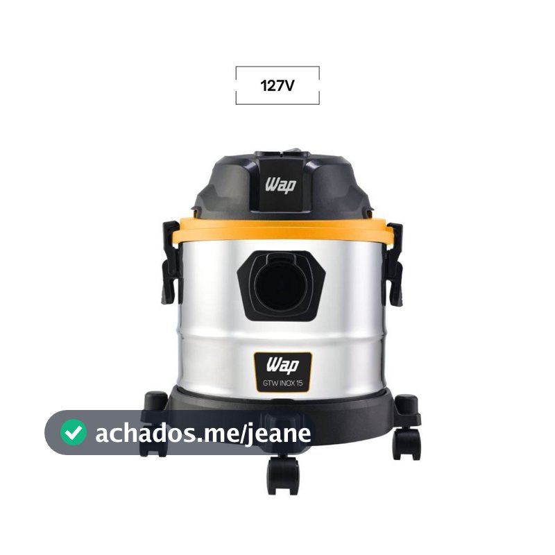 Aspirador de Pó e Água WAP GTW 15 14,8L 1700W Inox 127V FW008809