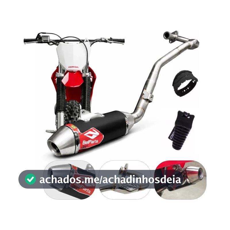 Escapamento Belparts Inox Crf 300f Ponteira Curva Crf300f escape belparts completo honda crf 300f performance