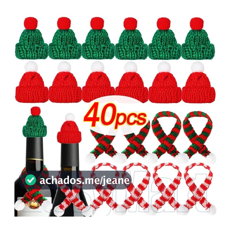 Decoração De Natal De Fio De Lã Feito À Mão-(10-40 Unidades) Conjunto De Mini Cachecol Com Fácil Montagem , Lindos Pinge