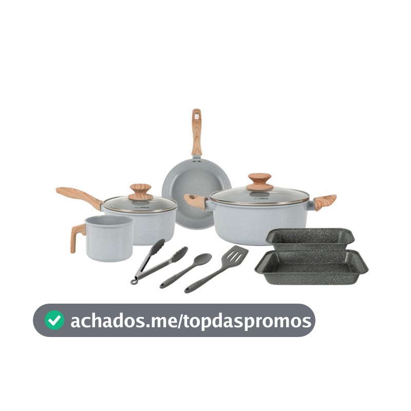 Conjunto de Panelas Neuhaus Smart Ceramic 9 Peças Indução