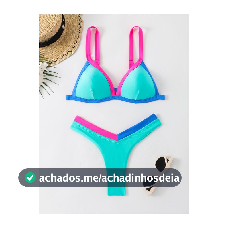 HT VEST CONJUNTO BIQUINI CORES NEON MODA PRAIA 2024 XX524