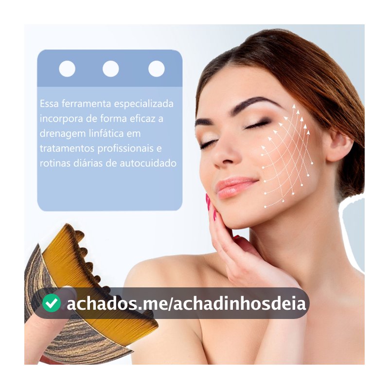 Escova Linfática Facial Precision-Fit – Massageador Ergonômico Para Reduzir O Inchaço
