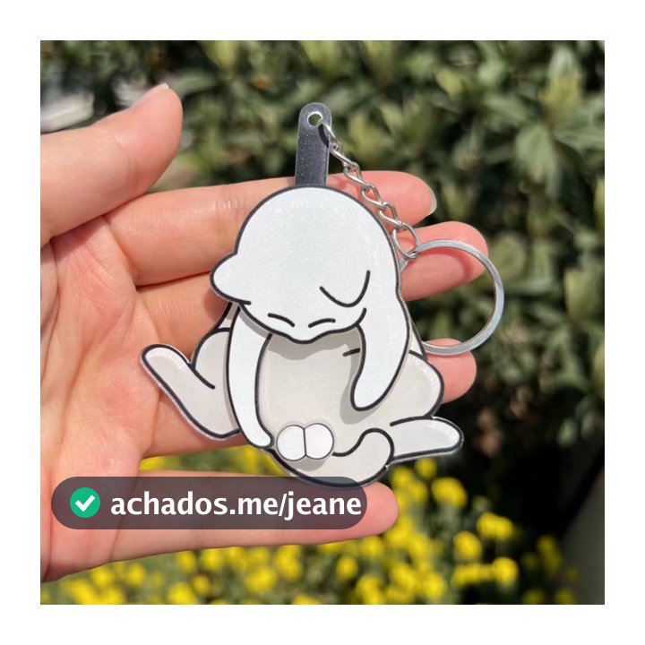 Engraçado Chaveiro Gatinho Bolinhas Giratórias Gato Fofo branco