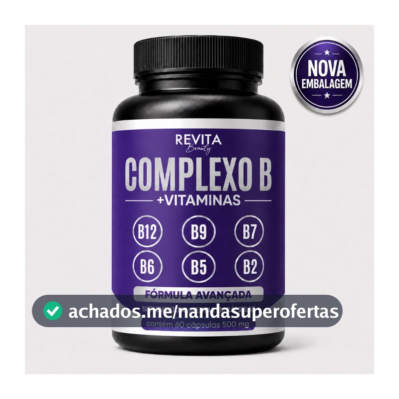 Complexo B Vitaminas B6 | B9 | B12 Forma Ativa B6 B9 (Metilfolato) B12 (Metilcobalamina) -  60 caps