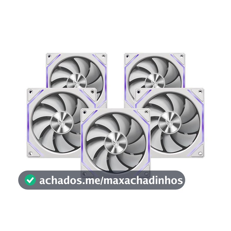 Kit Ventoinha Pichau Ventus NX, ARGB, 5x120mm, Branco, PCH-VTNX5-WH01