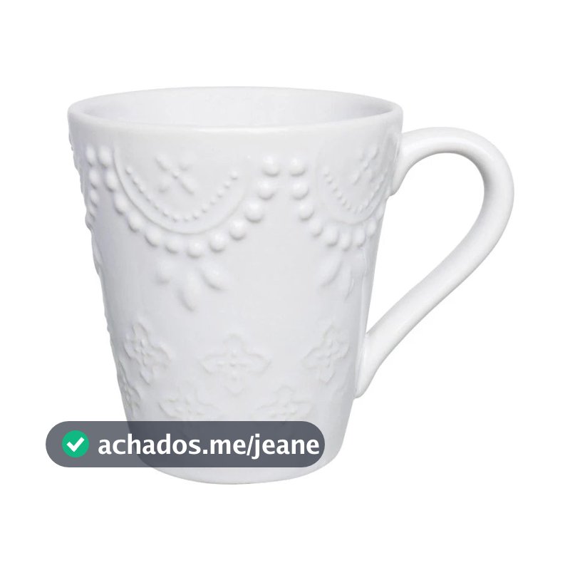 Caneca Dalas 280 ml – Cerâmica Oxford Biona | Mandala em Relevo