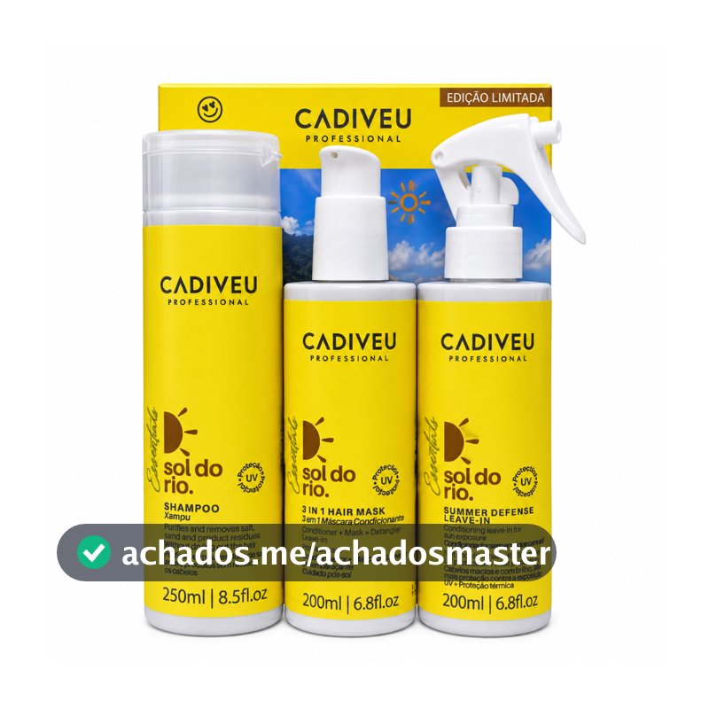 Cadiveu Professional KIT de Limpeza e Cuidados SOL DO RIO 3 Produtos