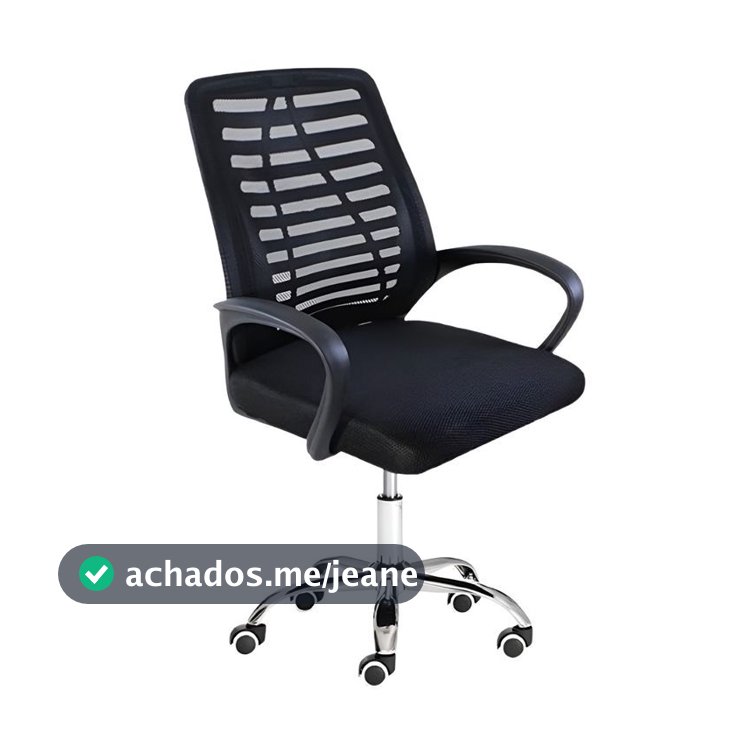 Cadeira Escritório Giratória Viena Ergonômica Tela Mesh Base Cromada 100kg Conforto Home Office Gamer Trabalho Estudos