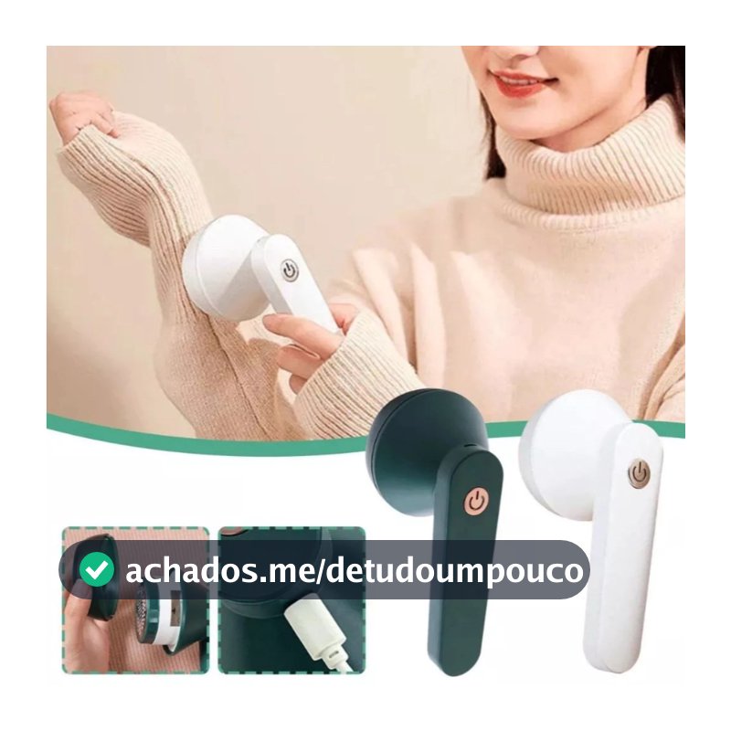 Papa Bolinha Removedor de Fiapos Elétrico Recarregável USB Portátil Para Tecidos Lãs e Casacos