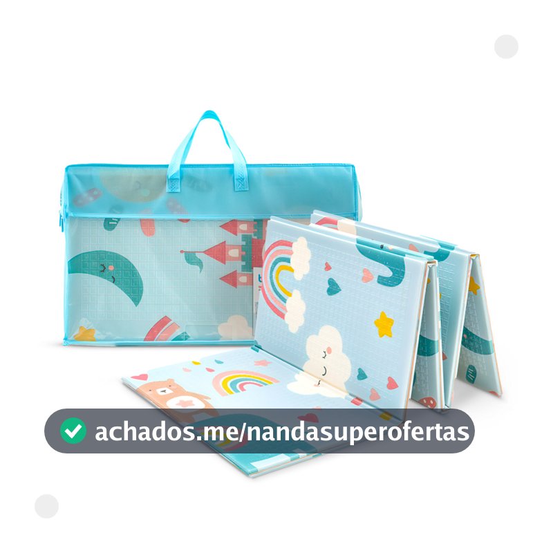 Tapete Dobrável Baby Arco Íris Dupla Face 18091 - Buba