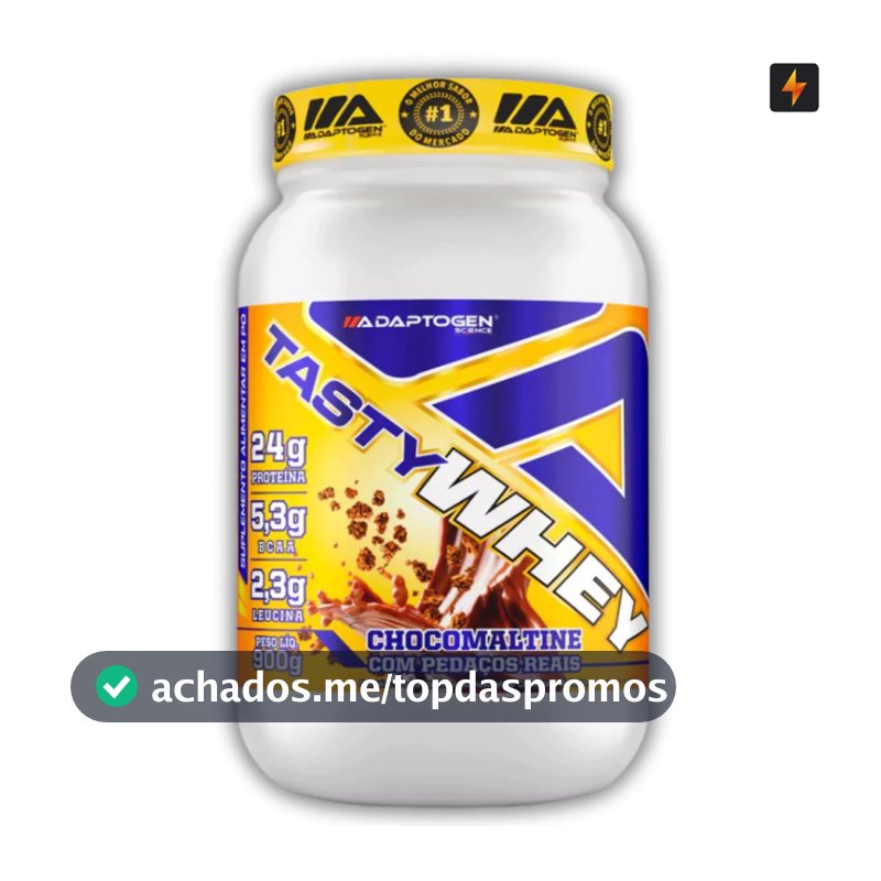 Tasty Whey Adaptogen 900g - Whey Protein 3w Proteína Concentrada Isolada Hidrolisada