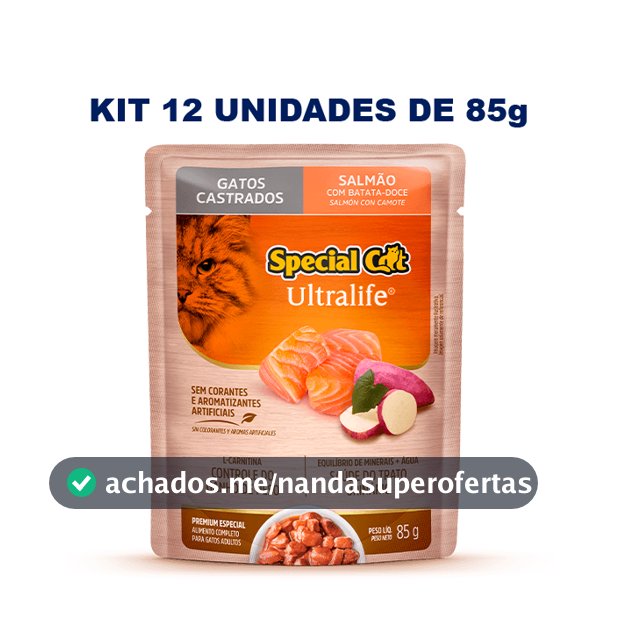 Sache Special Cat Ultralife Ração úmida para Gatos Castrados Caixa com 12un