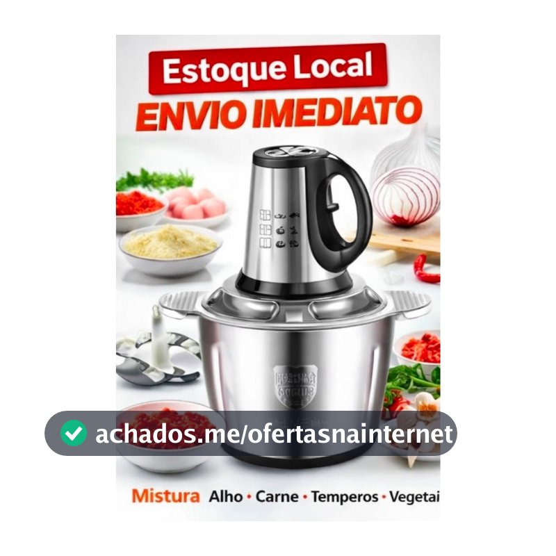 2L/3L Picador De Alimentos Moedor De Carne Mixer Elétrica Processador Cozinha Casa Alho - 110v-220v
