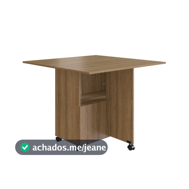 Mesa 90x90cm Tampo MDP Dobrável Bege/Mel Mel