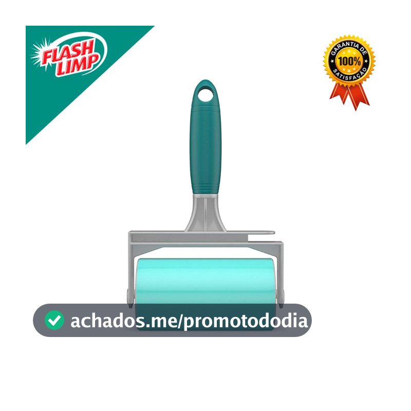 Rolo Adesivo Lavavel para Remover pelos Fiapos e poeira, FLP6497, Flash Limp