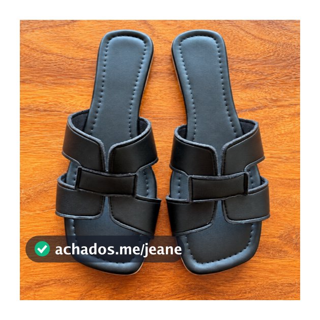 Rasteirinha Feminina H com Solado Antiderrapante Confortável Sem Salto