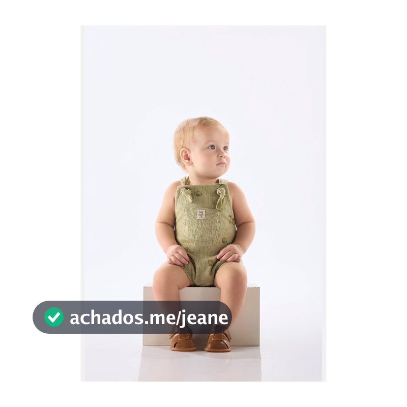 Jardineira Unissex Bebê em Ribana Up Baby