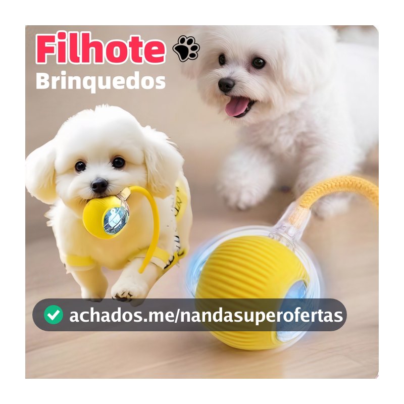 Bola de rolamento automática, brinquedo interativo para filhotes, treinamento elétrico para cães
