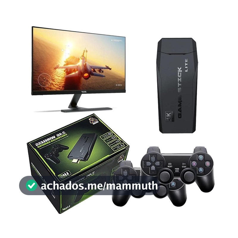 Video game Stick 4K Com 20MIL Jogos  2 Controles Sem Fio Console Portatil Jogos Retro Video Game M-4G