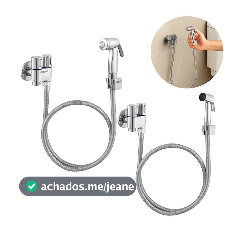 Ducha Higiênica Completa Metal Registro 2 Saidas - Gatilho Metal ou Gatilho Cromado