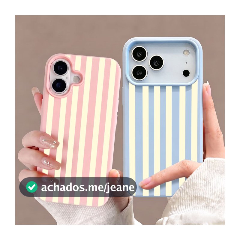 Capa De Telefone 2 Em 1 Com Listras Brancas Para IPhone 17 Pro Max 13 11 15 14 12 Normal 16 16e Air Capinha