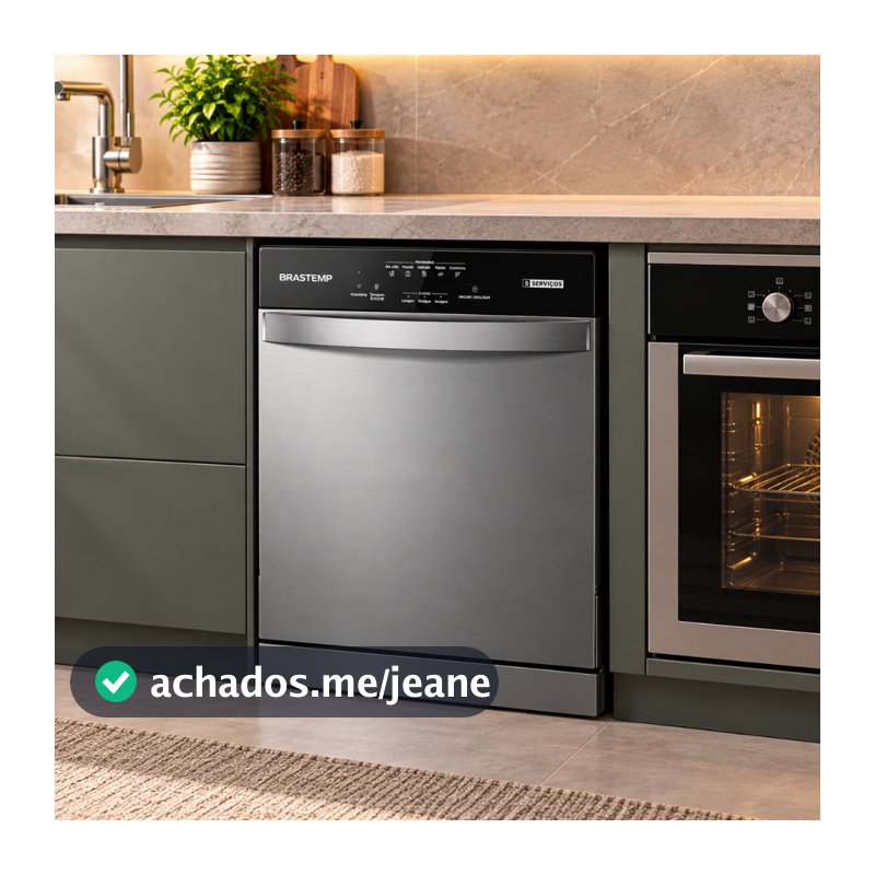 Lava Louças Brastemp 8 Serviços BLF08BS Cinza Metálico Compacta