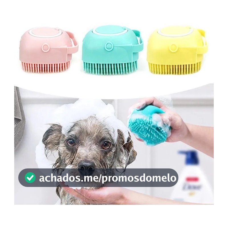 Lava Pelo Pet Escova Banho Cachorro Gato Dispenser Shampoo