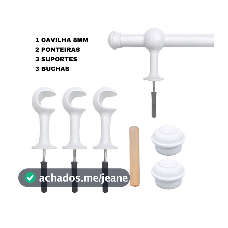 Varão de Madeira Para Cortinas de Quarto, Sala e Cozinha.