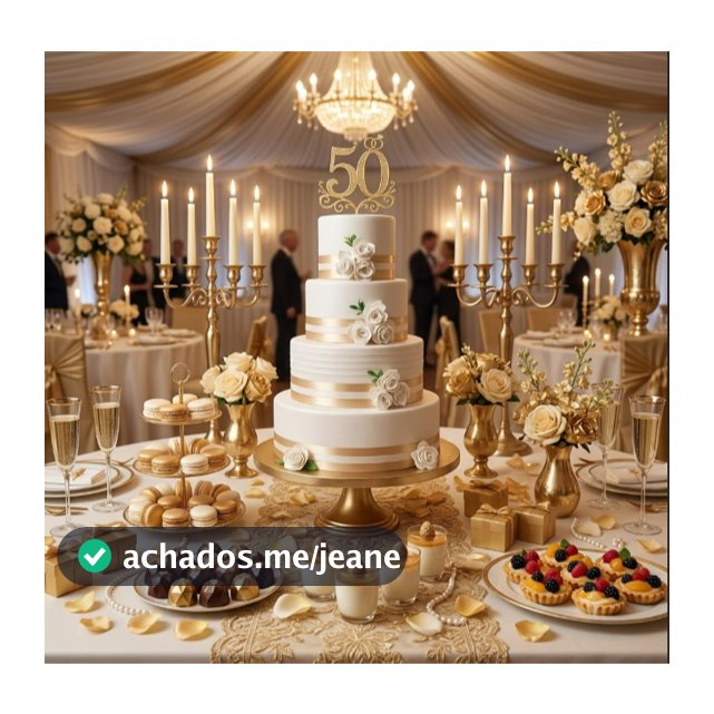 bolo fake branco com dourado 04