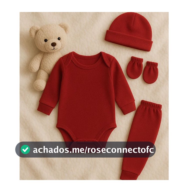 Saída Maternidade 4 Peças Pagão de Bebê Body Manga Longa Calça Vira Pé Mijão Toca E Luvinha Suedine 100% Algodão Neutra