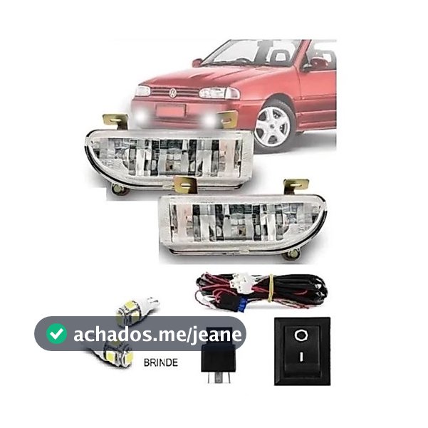 Kit Farol Milha Gol Parati Saveiro G2 Bola Bolinha + Par de pingo t10 5050 5 leds