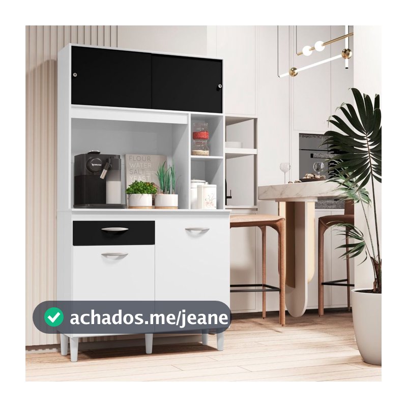 Armário Cozinha Compacta Organizador Duda 172x90x35cm Com Gaveta Várias Cores