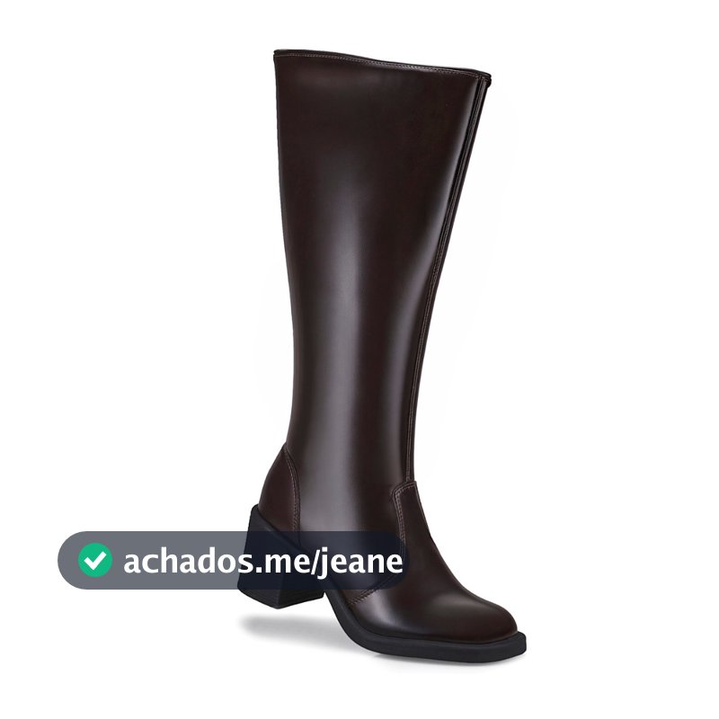 Bota Feminina Cano Alto Salto Bloco Conforto Elegante Montaria 989
