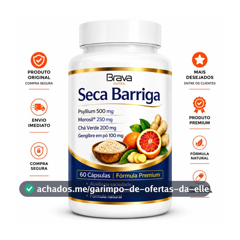 Psyllium + Chá Verde | 60 Cápsulas | Envio Rápido | Fórmula Premium