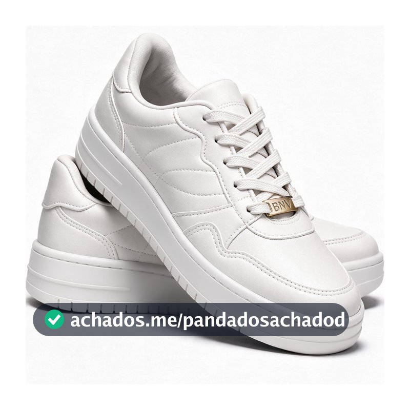 Tênis Feminino Plataforma Casual Benévola Branco Preto Macio Sapatenis Confortável Estiloso Leve
