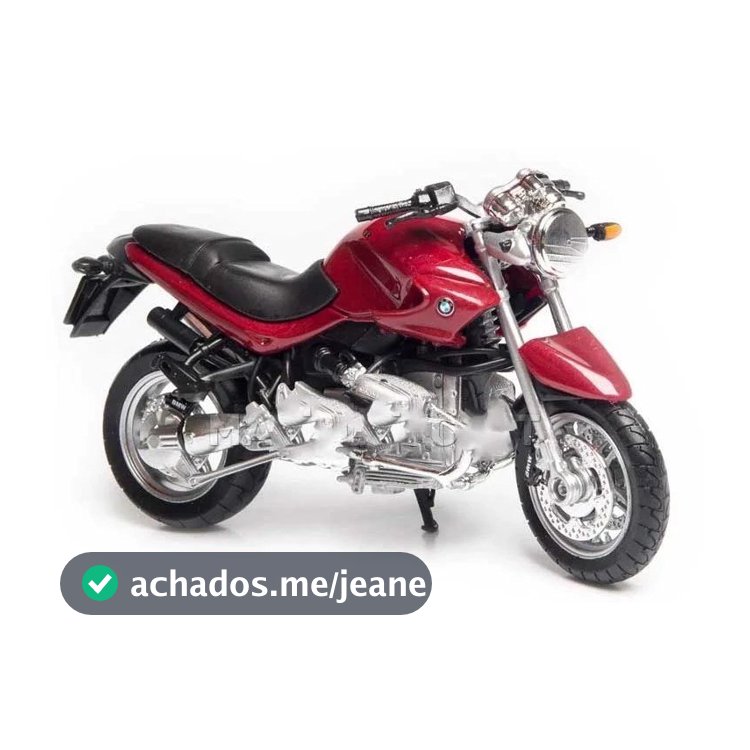 Miniatura Moto BMW R1150R vermelha Welly 1/18