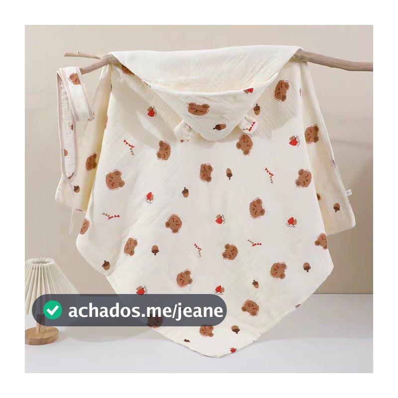 Toalha de Banho Para Bebê 100% algodão Com Capuz Super Macia Absorvente Para Recém-nascidos CriançasManta Para Banho